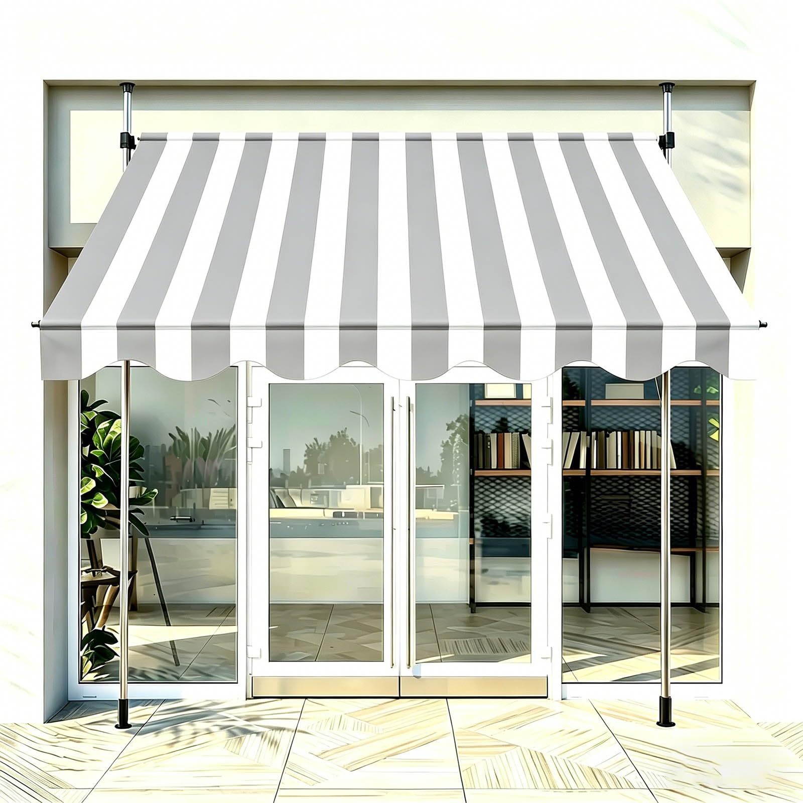 Toldo retráctil de protección UV con estructura reforzada para balcón y terraza