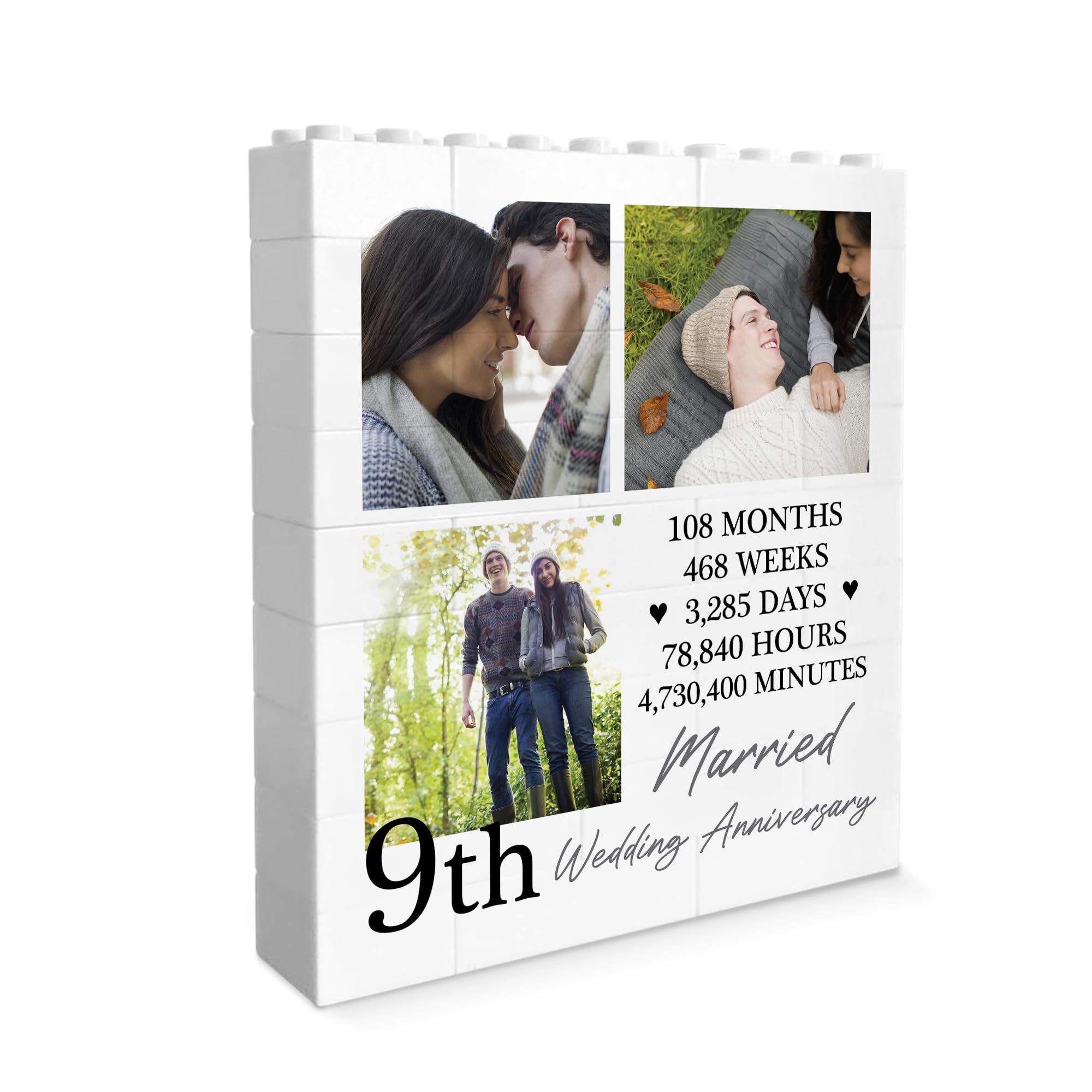 Red Ocean 6th Wedding Anniversary Personalised Anniversary Present Building Block Gifts For Husband Wife Couple Photo Plaque