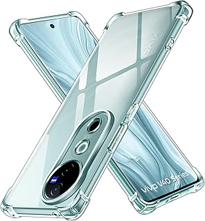 جراب حماية خلفي لموبايل فيفو V40 5G، تصميم شفاف مضاد للصدمات مع ماص صدمات ناعم من البولي يوريثين الحراري، جراب حماية رفيع من السيليكون الناعم والبولي يوريثين الحراري