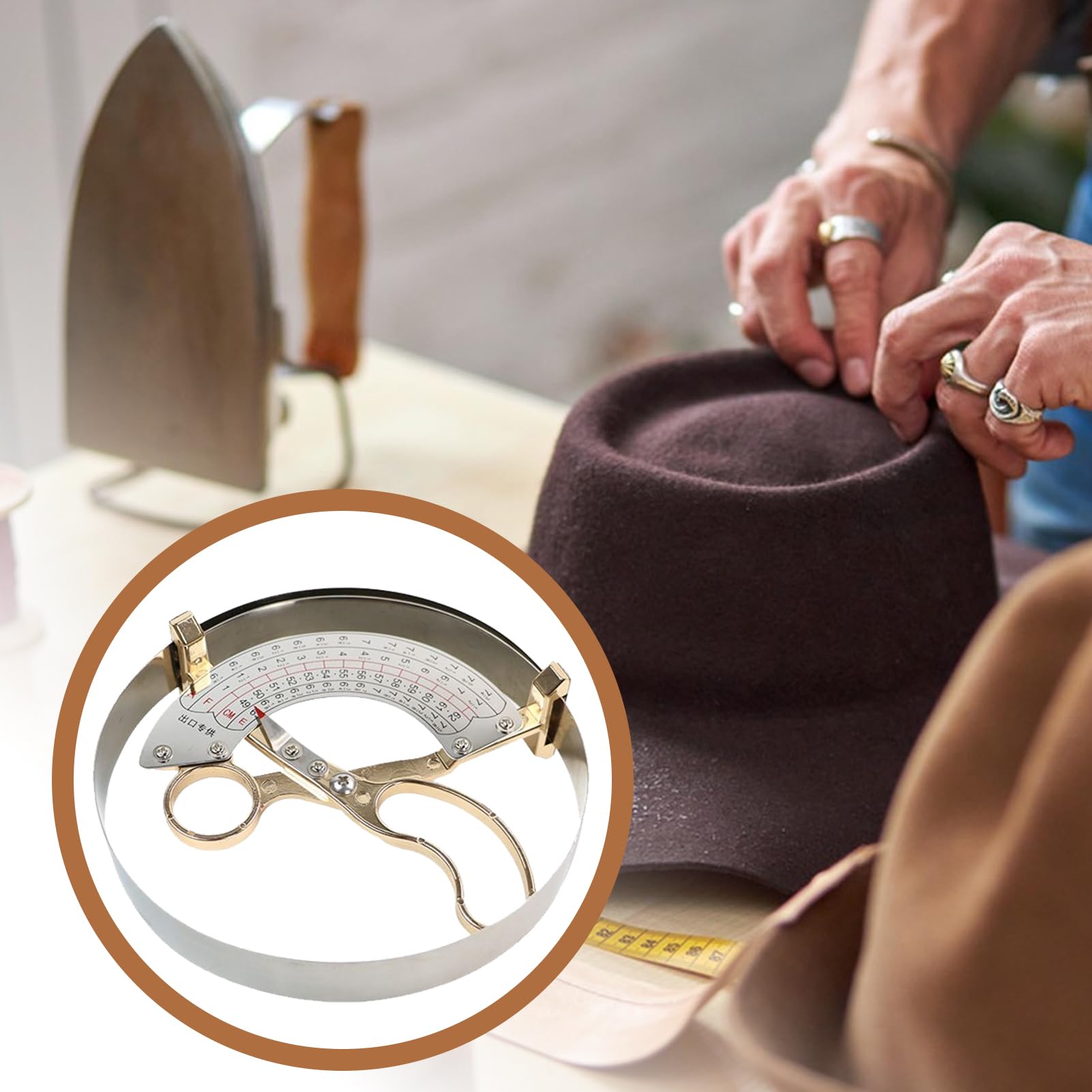 Strumento Di Misurazione Per Cappelli,Strumento Precisione Copricapo | Design Ergonomico Circonferenza Interna Cappello per Cucito e Hobby Creativi