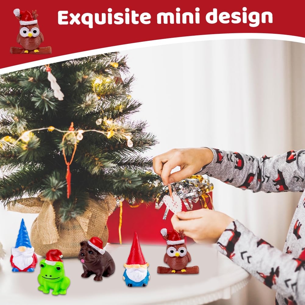 Set 17 Pz Figurine Natalizie iniature Babbo Natale Trenino Natalizio ini Albero di Natale