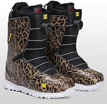 DC スノーボードブーツ 女性用 ブラック/レオパード DCスノーボードブーツ女性用ブラック/レオパード