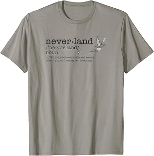 Disney Peter Pan Never Land Definition Front And Back T-Shirt