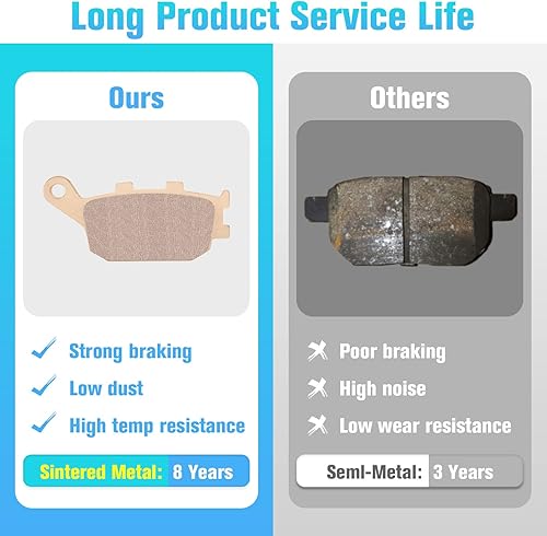 Miniatura 9 de Pastillas de Freno Cerámica Orgánica para Honda VT 1100 1998-01, VT 1300 2010-14, VTX 1300 2005-07 Delanteras y Traseras 2 Juegos