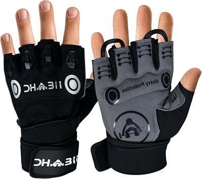 Weight Lifting Workout Gloves with Built-in Wrist Wraps for Men and Women, Great for Gym Fitness, Cross Training, Hand Support & Weightlifting