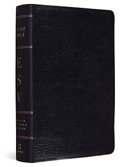 ESV Study Bible, Personal Size Genuine Leather, Black