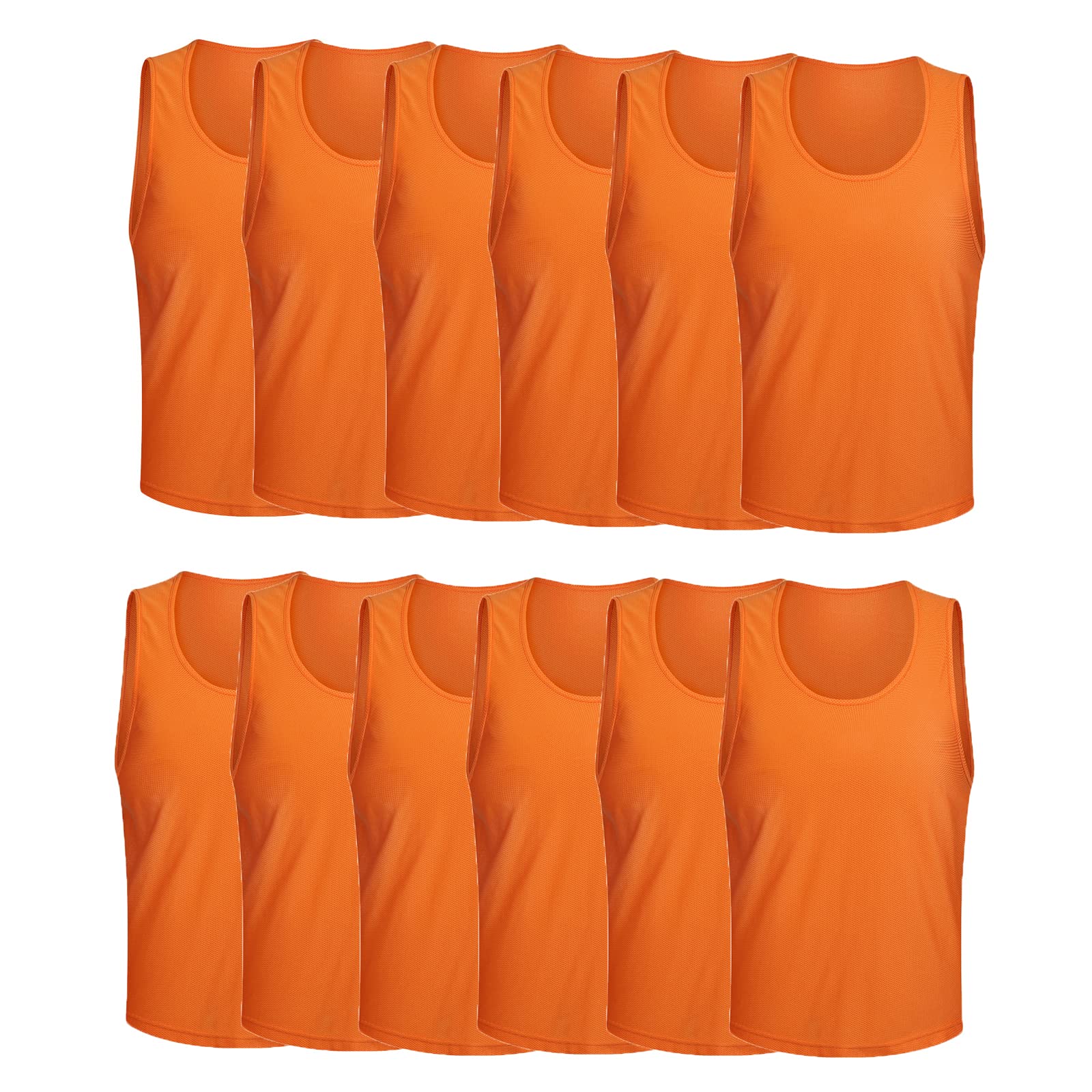 12 Pack Mesh Scrimmage Training Gilet,Pettorina Sport Riutilizzabile per Bambini,Ragazzi e Adulti,Gilet da calcio,Bavaglini traspiranti per adulti,per basket sportivo,Calcio,Calcio,Pallav