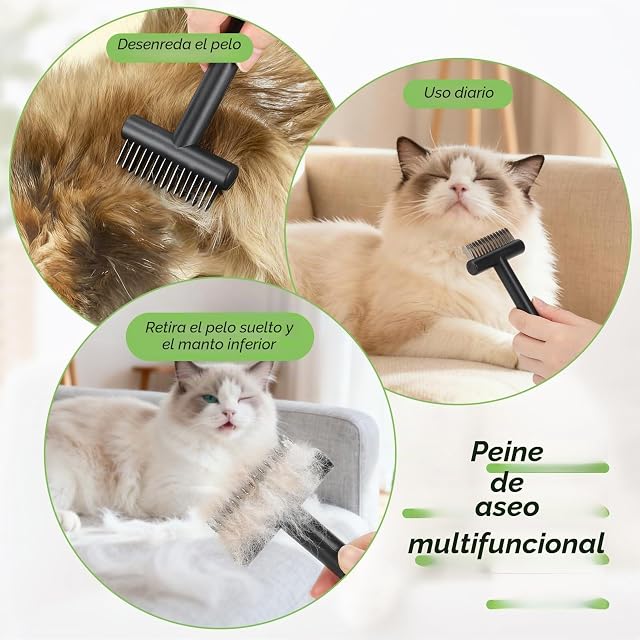 Foto 8 de 8 de Euqvunn Dematting Comb, Deslanador para Perros que Desenreda y Corta Fácilmente los Nudos