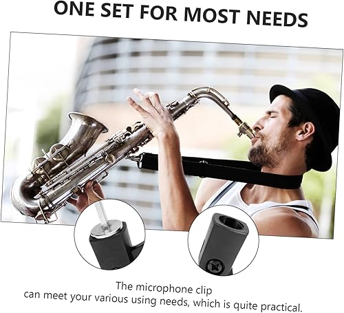 Miniatura 7 de VICASKY Soporte de micrófono de saxofón ajustable Clip de micrófono de plástico para instrumentos Micrófono Soporte de micrófono de montaje de choque