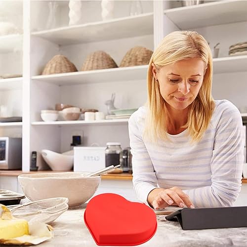 Miniatura 5 de Moldes de silicona con forma de corazón para tartas de queso, brownies y más, ideales para el día de San Valentín (paquete de 1)