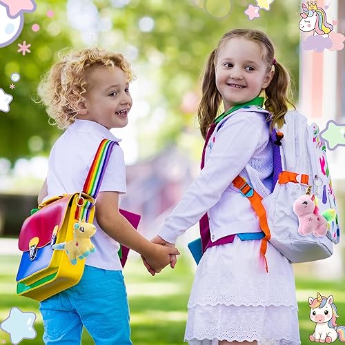 Miniatura 7 de 18 llaveros de animales de peluche, muñecos de peluche, llaveros estéticos para mochilas, rellenos de bolsas de Navidad, regalo de fiesta de