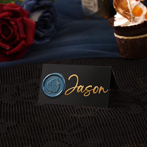 Miniatura 2 de UNIQOOO - Barras de cera de sellado para pistola de pegamento tono joya zafiro azul teñido para sello de cera  Ideal para invitaciones de boda,