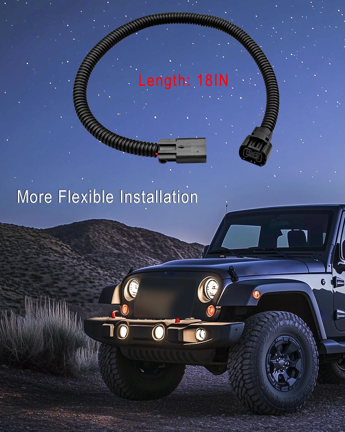 Amazon.com: QAGGUM Fog Light Extension Harness Fit for Jeep