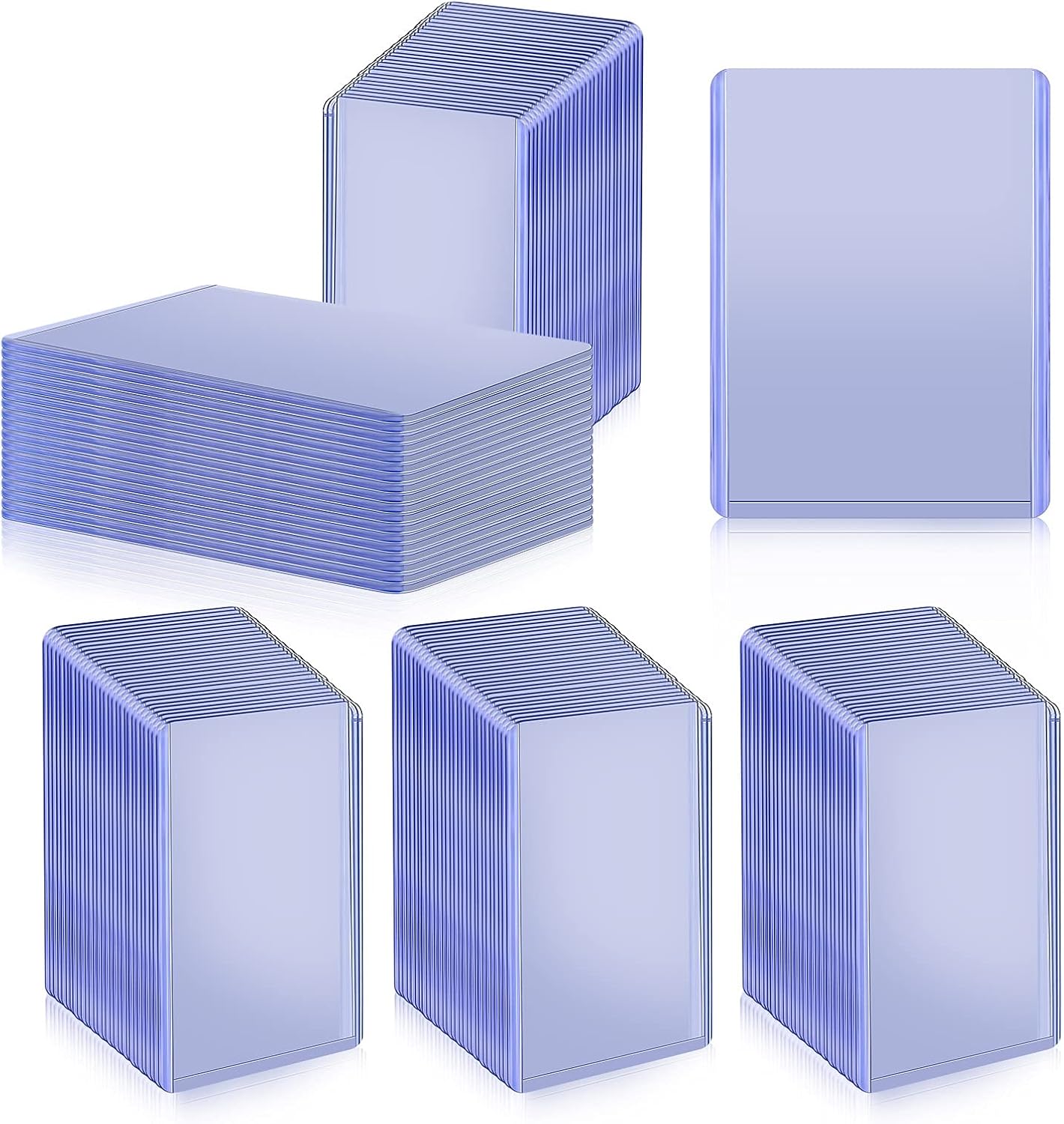 Buy 100 Pieces Baseball Card Holder Sleeve Plastic Hard Card Sleeve Plastic Card Protector