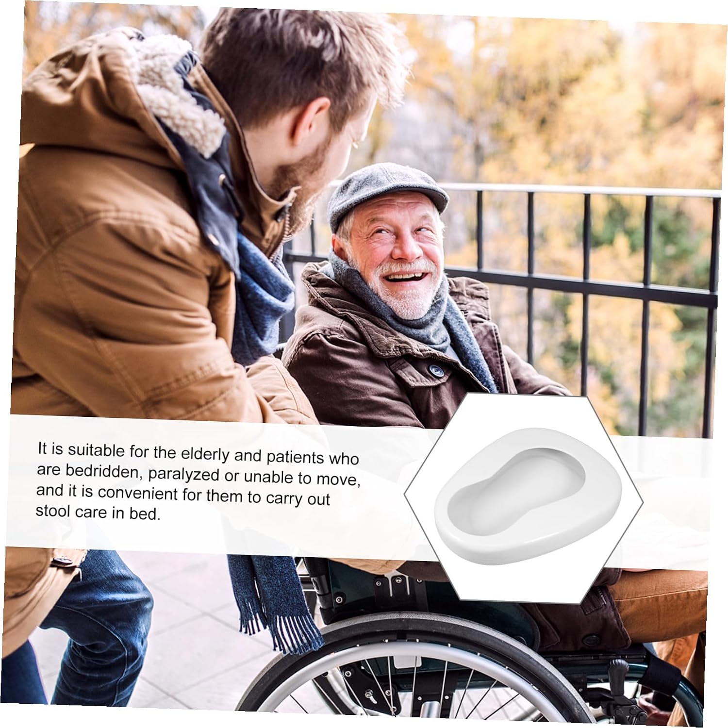 Leak-Resistant Enamel Bed Pan for Elderly Men and Women Portable Bedside Toilet for Bedridden Seniors Nighttime Use Bedpans with Sturdy Wear-Resistant Design