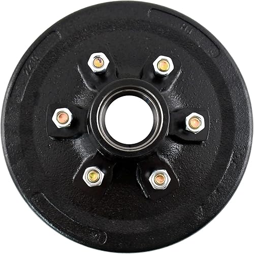 Miniatura 8 de JADODE Kit de tambor de freno de remolque de 12 x 2, 6 en 5.5 pulgadas para 6000 libras, tambores de freno de remolque de 6 pernos, 12 "-20 Conjunto