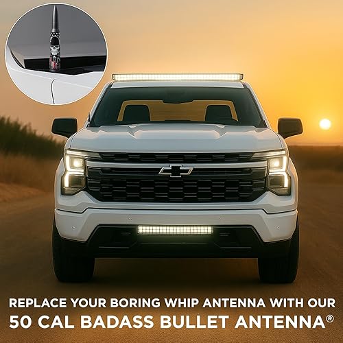 Miniatura 9 de EcoAuto Cubierta de antena de coche para todos los modelos de camiones Chevy y GMC  Antena de radio para camión fabricada con aluminio de grado