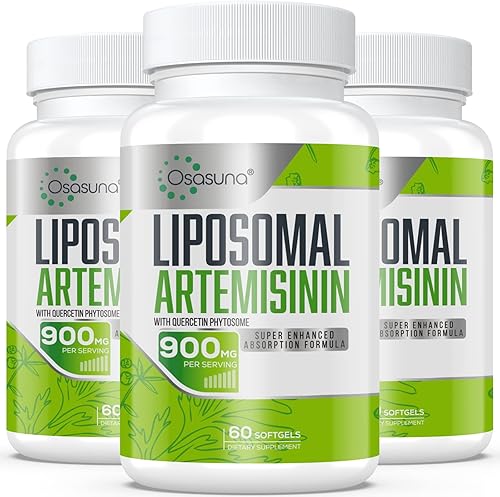 Artemisinina 600 mg con fitosoma de quercetina, suplemento de artemisinina liposomal para una máxima absorción, extracto de ajenjo dulce (Artemisia
