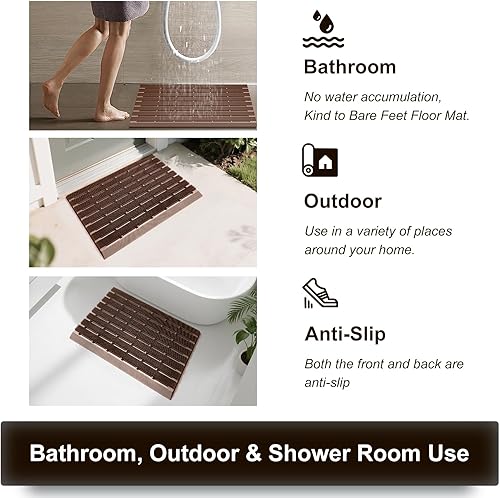 Miniatura 18 de MATALL Tapete impermeable para puerta de exterior, 36 x 24 pulgadas, antideslizante, para interiores, hogar, piscina, entrada, garaje