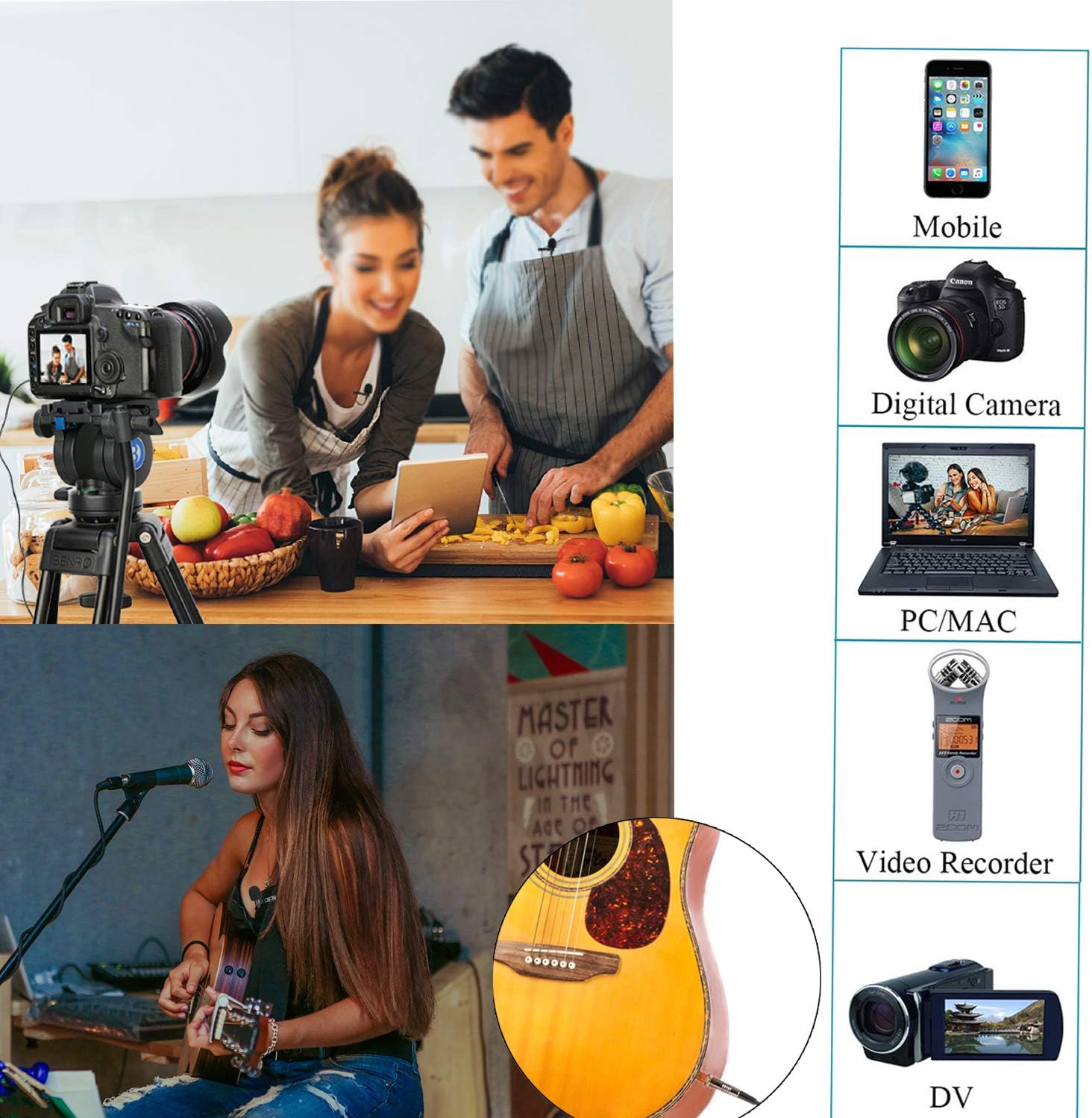 80% оƒƒ Dіѕсоunt BOYA BY-M1DM Dual Lavalier Microphone, Lapel Clip-on Omnidirectional Condenser Mic for iOS iPhone Android Phone DSLR Camera Guitar Recording YouTube Interview Podcast Blog Vlog