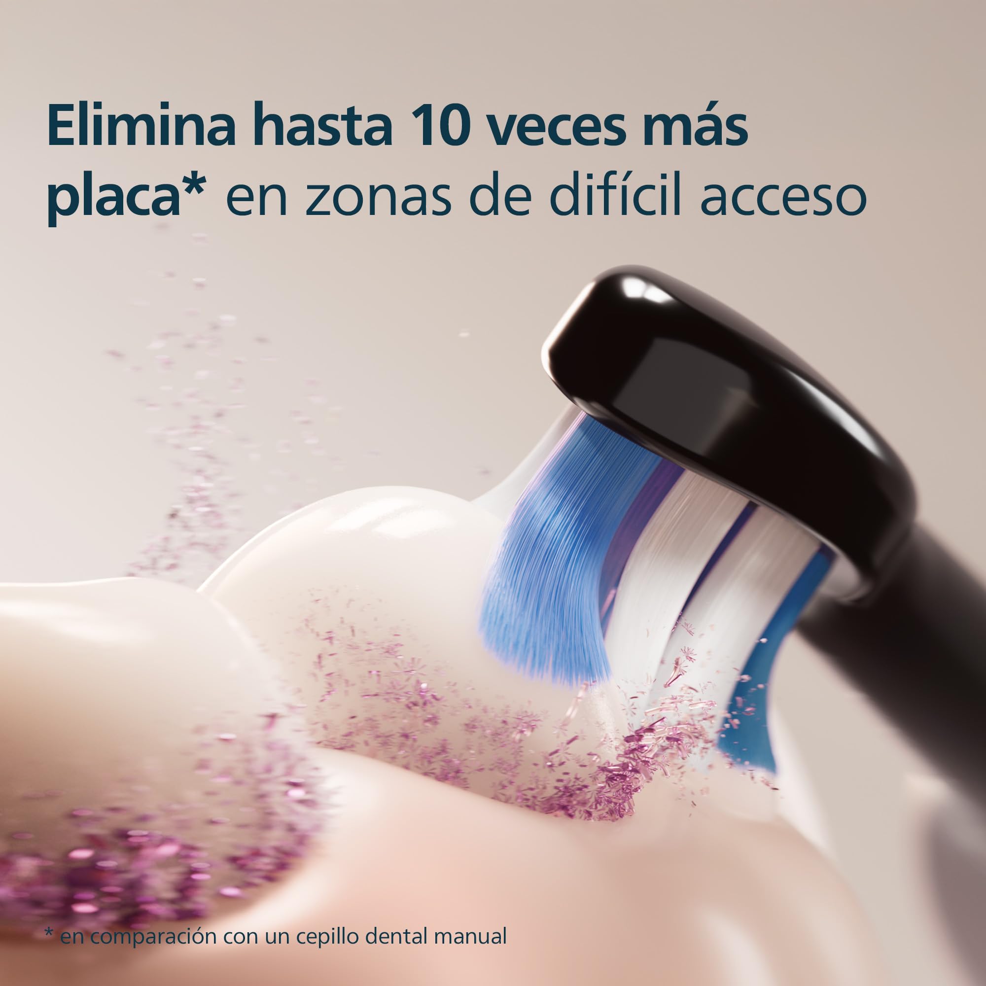 Philips Sonicare S2 Sensitive, pack de 6 cabezales para cepillo eléctrico, negro, HX6056/88