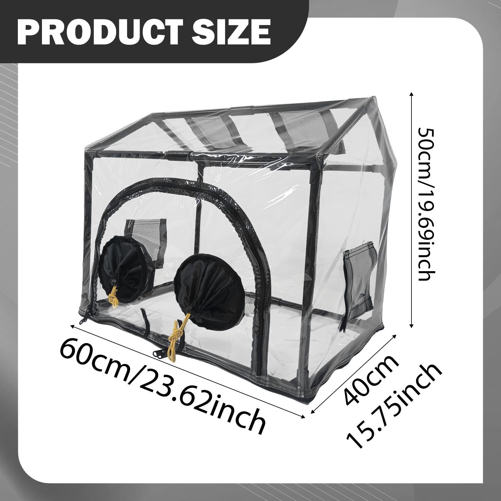 Pilzzuchtbeutel Pflanzcontainer Mini-gewächshaus Pilz Anzuchtsack Garten Pflanzbeutel mit Stabilem PVC Material für Balkon Terrasse Innengarten