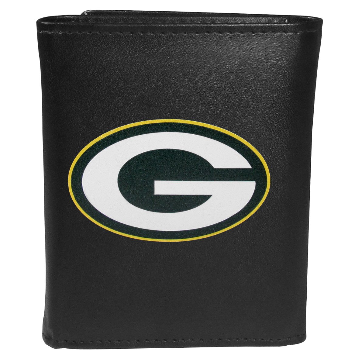 Siskiyou Sports NFL Green Bay Packers Tri-fold Wallet Large Logo, Black