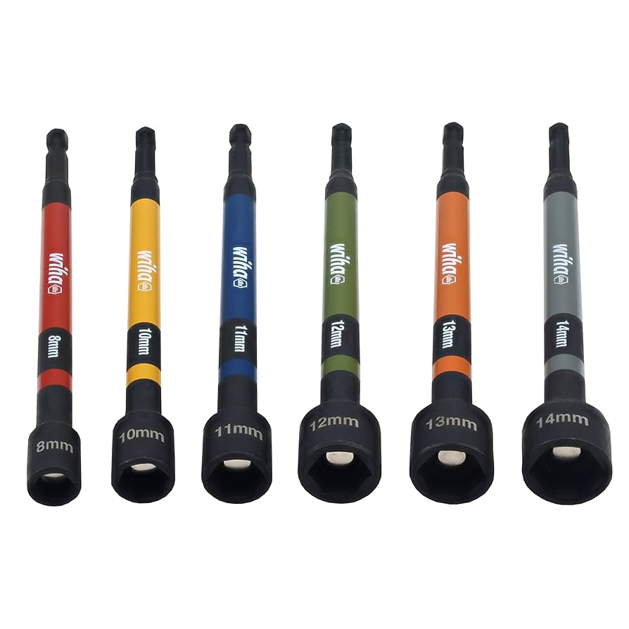 Wiha 6-Piece Metric Color Coded Magnetic Nut Setter Set