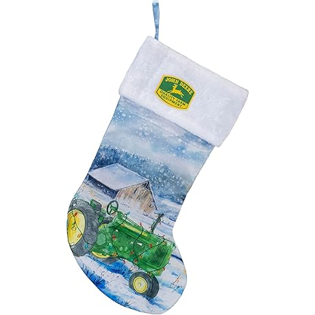 Kurt Adler 19-Inch John Deere Tractor Christmas Stocking