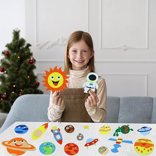 Miniatura 8 de BXI Juego de 30 piezas de tablero de fieltro oceánico para niños pequeños, preescolar y jardín de infantes, figuras de fieltro precortadas para