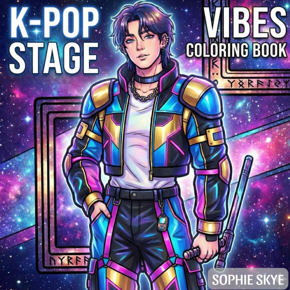 Kpop Stage Vibes Coloring Book: Bold & Easy Coloring Book Featuring K-Pop Inspired Idol Warriors & Dark Fantasy Hunters (K-Pop Fantasy Series)