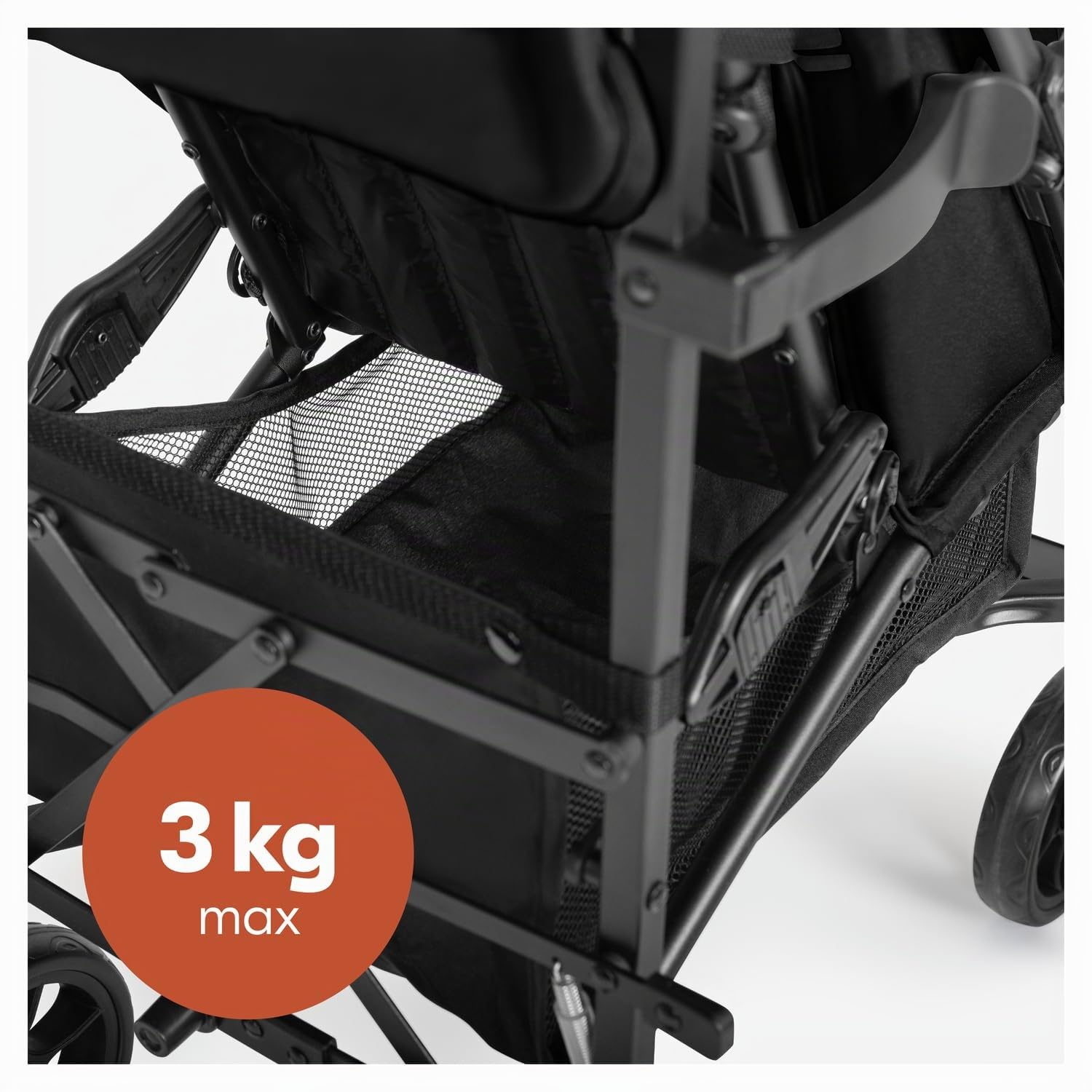 Hauck Fold N Care Poussette Canne Compacte Légère 7,6 kg 22 kg Dossier Inclinable Pliage Rapide UV 50+ Noir