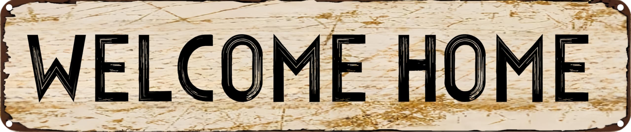 WELCOME HOME Tin Sign Christmas Decor Retro Wall Decor For Home Coffee Bar Funny Aluminum Sign 4x16 Inch