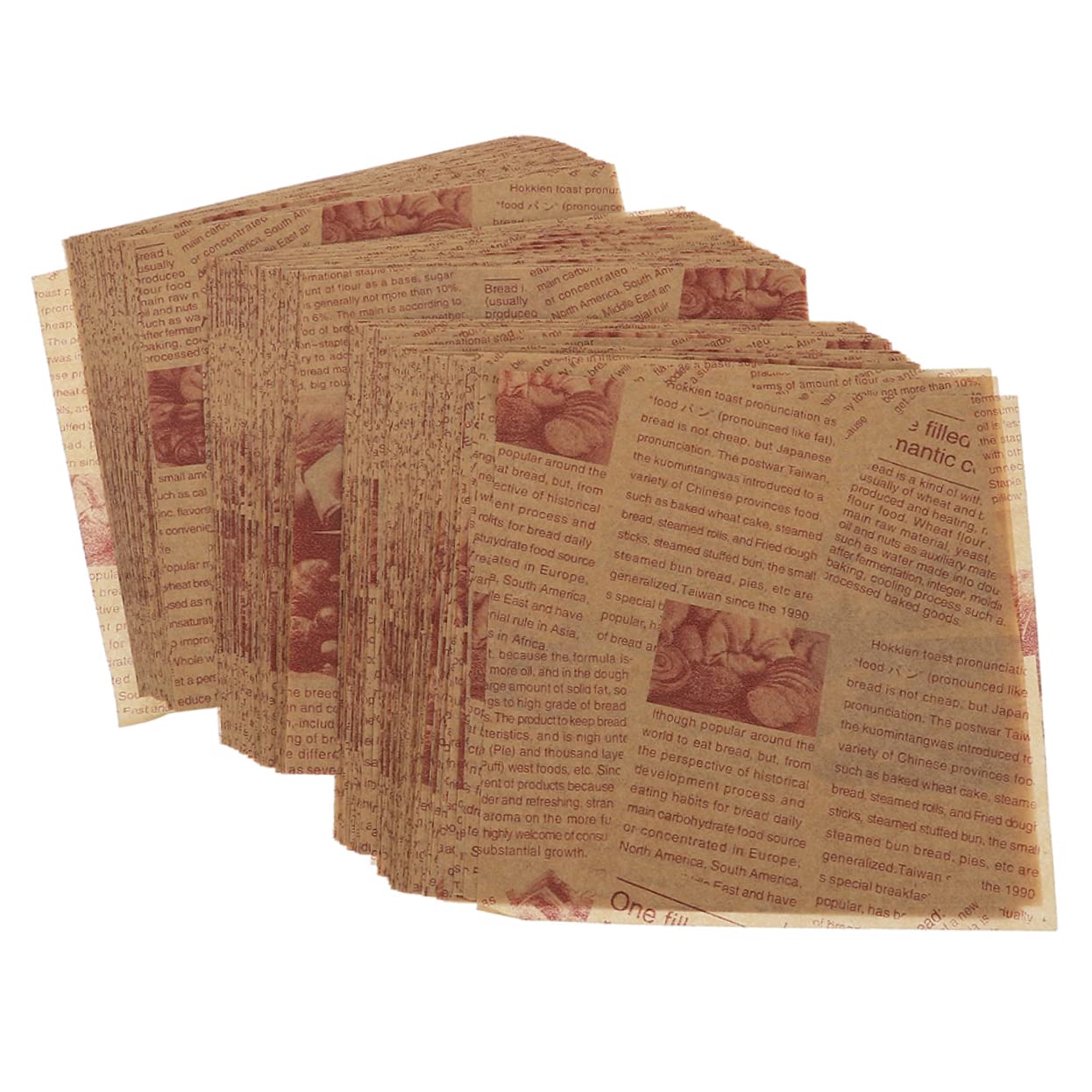 Papel de Hornear Antiadherente y Resistente al Aceite 200 Hojas | 38 X 28cm, para Envolver Galletas y Pan, Formato Papel para Uso en Cocina