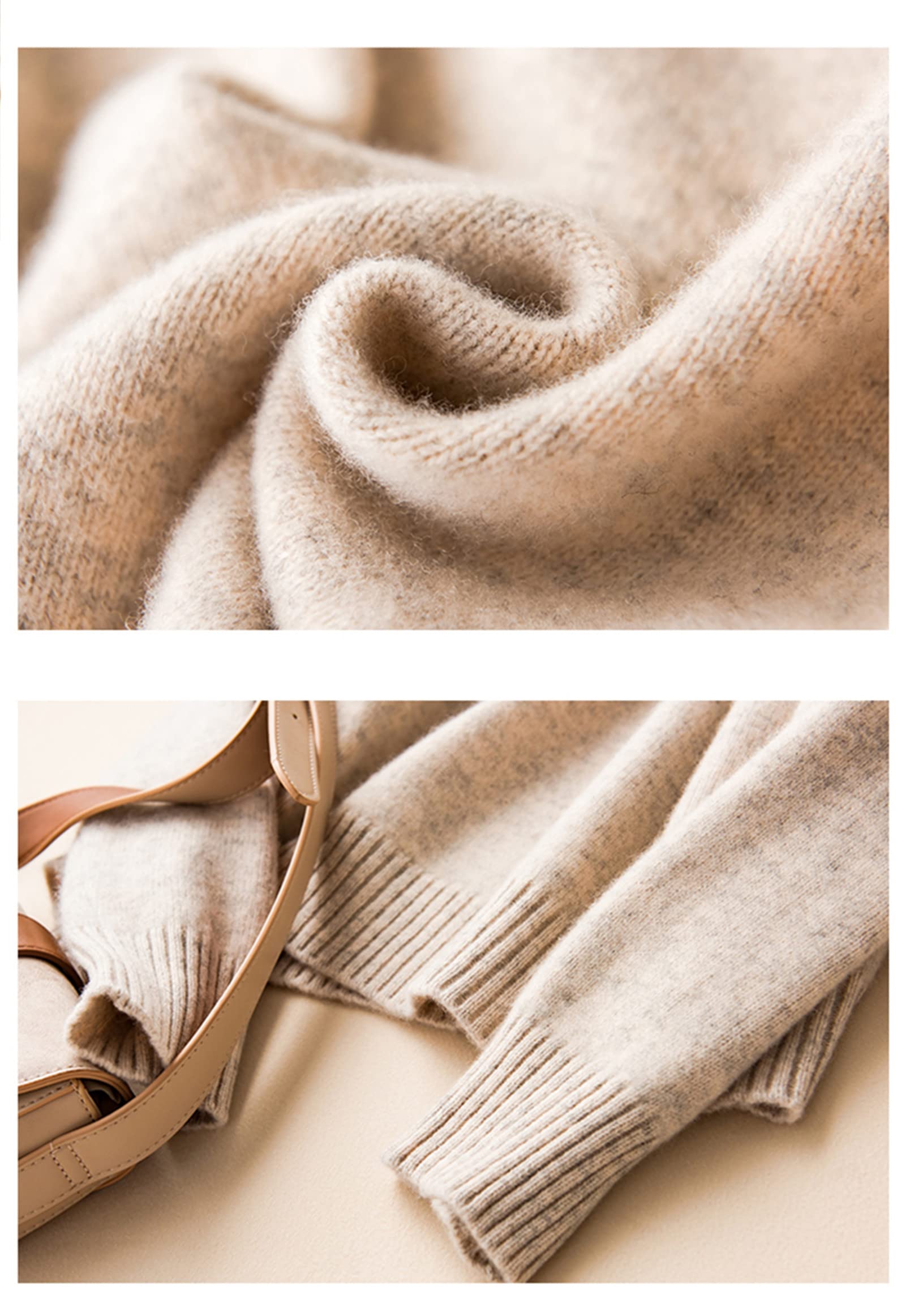Maglione interno lavorato a maglia del cashmere di colore solido delle donne