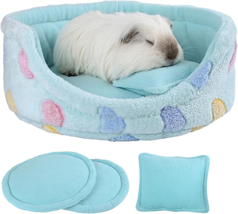 Cama Sofá de Pelúcia para Porquinho-da-Índia com 2 Tapetes Laváveis e Almofada CAVYPOP