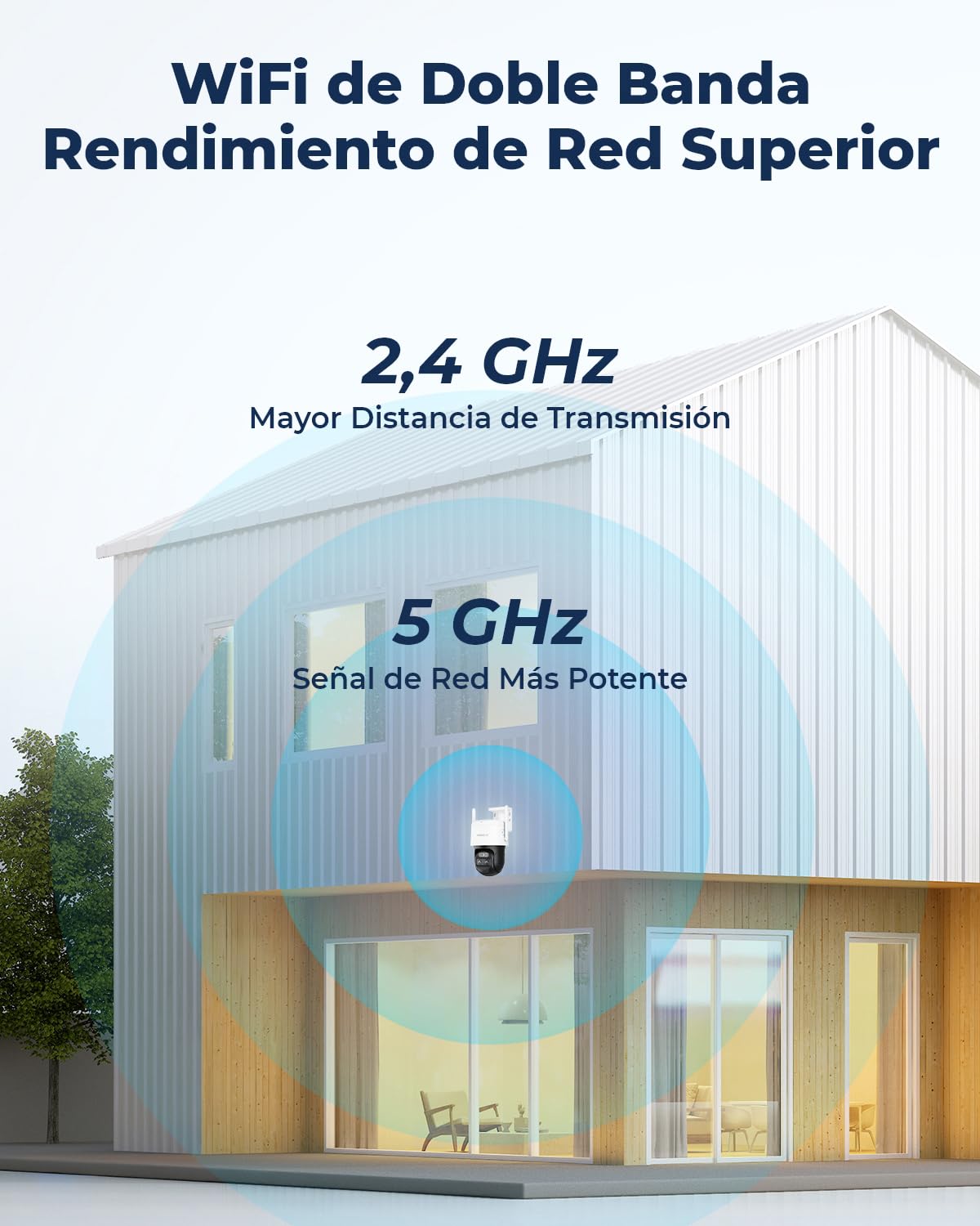 Reolink 4K 360° PTZ Camara Vigilancia Exterior, Auto-Tracking & Doble Lente | 8MP Camara Solar Inalambrica, 8× Zoom, 2,4/5 GHz WiFi 6, Detección Smart, Visión Nocturna en Color, TrackMix + Panel Solar