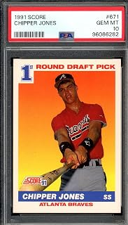 Chipper Jones Rookie Card 1991 Score #671 BCCG 10 Mint+
