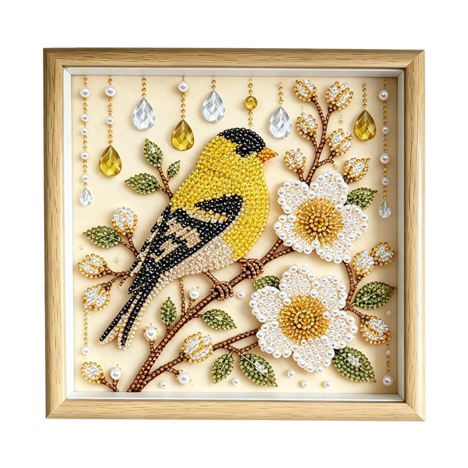 Kit de pintura de perlas con marco 25x25 cm para adultos principiantes