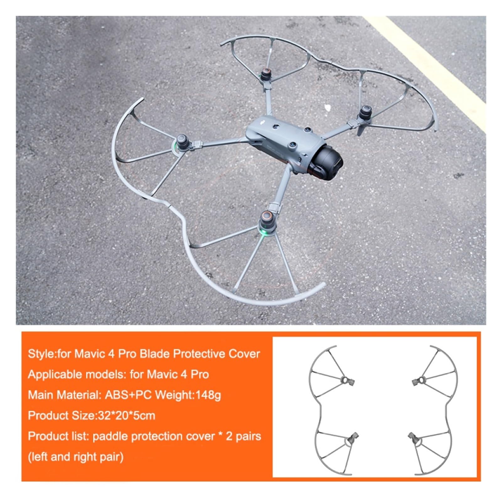 Compatible con protector de hélice drone Mavic 4 Pro, desmontable, evita colisiones, accesorios portátiles material PC+ABS