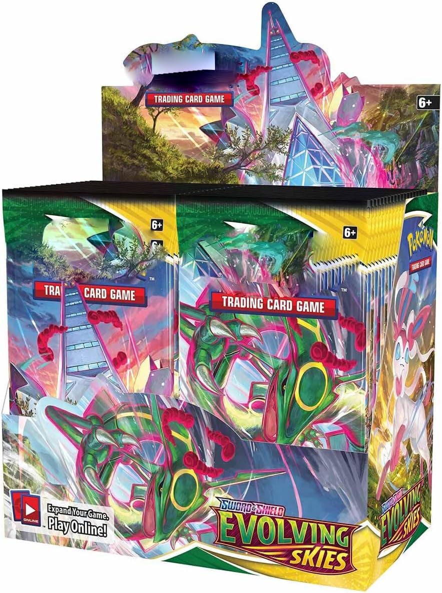 Pokemoon TCG 50-Card Bundle – 5 Packs of 10 Random Cards | Includes Rare, Holo, & Common Carrds | Collectible Trading Board Games (Evolving Sky)