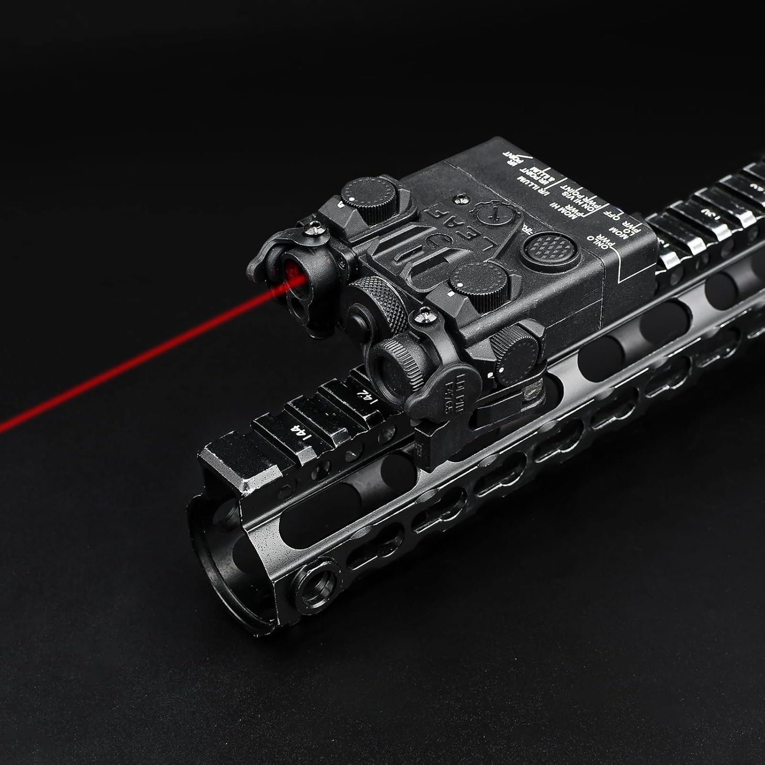 Airsoft A2 Laser Sight with QD Quick Release Mount for 20mm Picatinny Rail, Tactical Aiming Red Laser with 2.5mm Plug Remote Pressure Switch