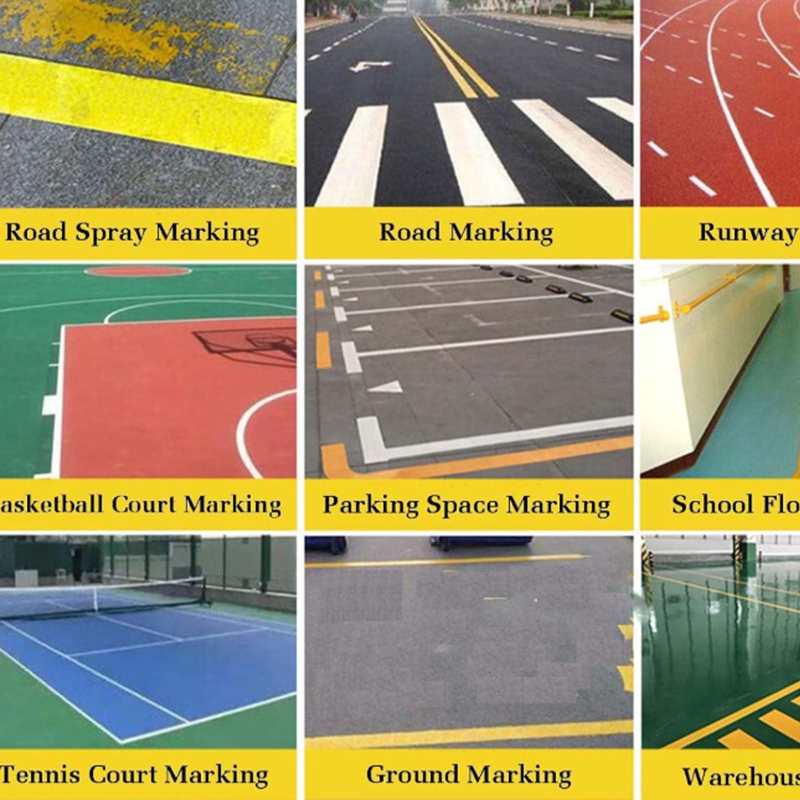 Handbetriebene Linienmarkierungen für Gehwege, Parkplätze, Laufstrecken, Straßen und Sportplätze