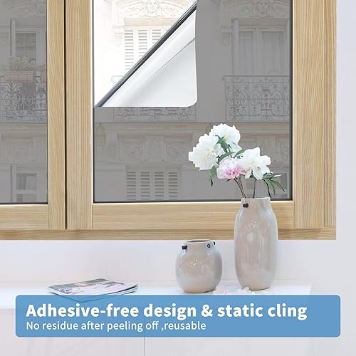 Miniatura 2 de Película de privacidad unidireccional para ventana, película unidireccional para ventana, privacidad durante el día, adherencia estática, bloqueo
