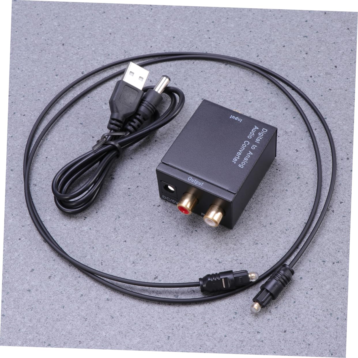 Mikikit 3pezzi Convertitore Audio Digitale Analogico Spdif Coassiale Per Tv e Dvd Compatto e Leggero Con Cavo Ottico Supporta Frequenze Khz Trasmissione Senza Rumore Elettromagnetico