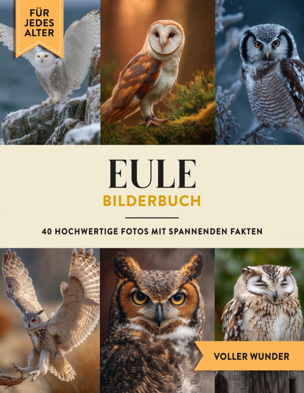 Eule Bilderbuch: 40 Bilder & Fakten | Eulenbuch als Geschenk für Kinder & Erwachsene