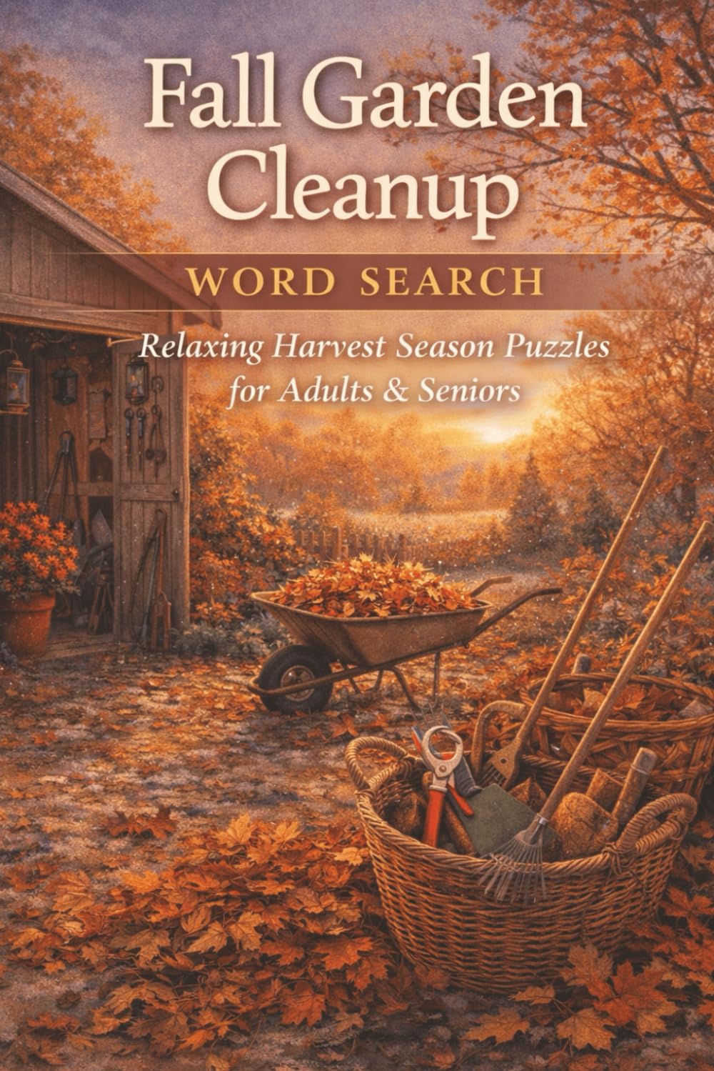 Fall Garden Cleanup Word Search: Relaxing Harvest Season Puzzles for Adults and Seniors