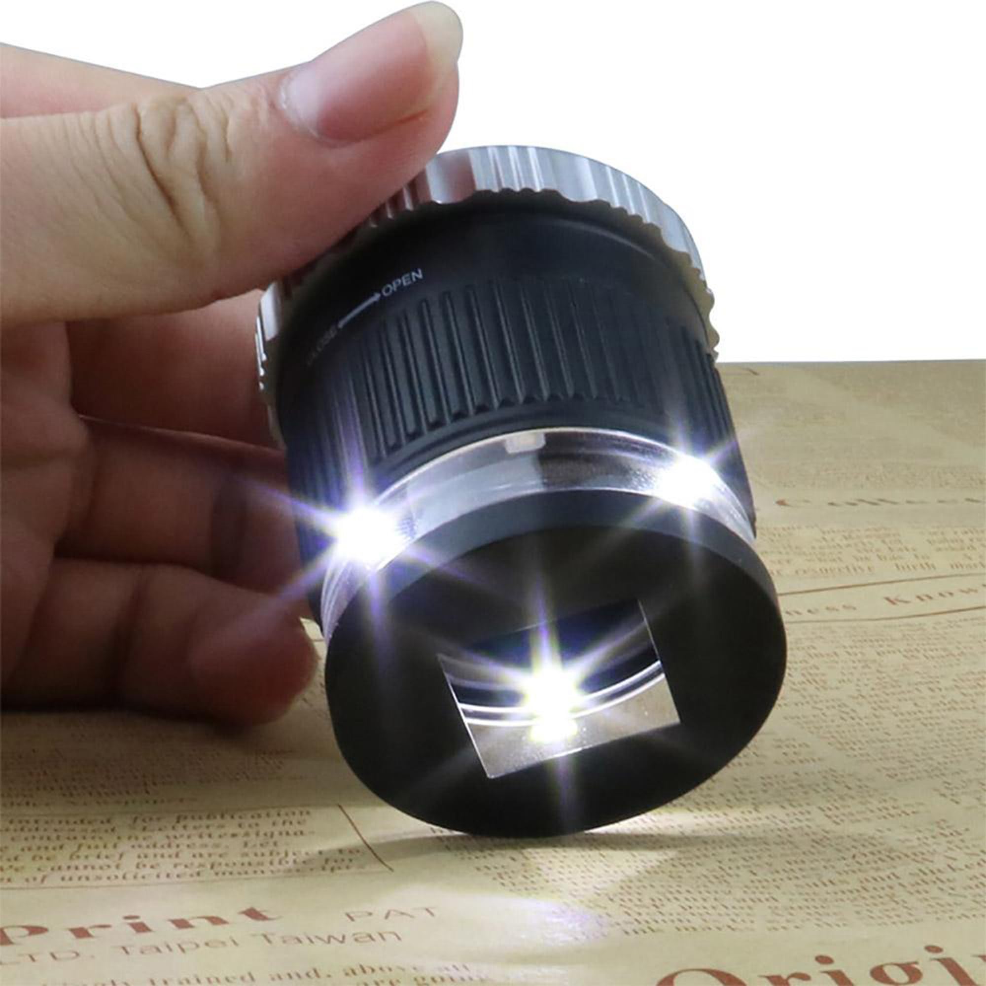 Joycabin lupa jubilerska 30X z podświetleniem LED i UV, lupa o regulowanej ogniskowej, lupa jubilerska, lupa do biżuterii, kamieni szlachetnych, biżuterii, diamentów, znaczków, monet, antyków, modeli