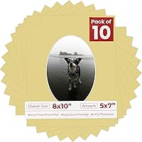 Vista 62 de Tapete de 8 x 10 pulgadas, corte biselado para fotos de 5 x 7 pulgadas, con apertura de tablero de fotos ovalado blanco precortado, sin ácidos, mate