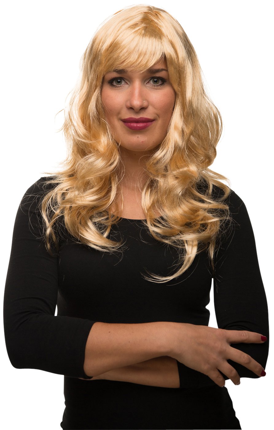 Parrucca Sexy Strega/Vampiro Capelli Lunghi - Bianco E Nero Per Carnevale E Feste In Maschera - Foto 7